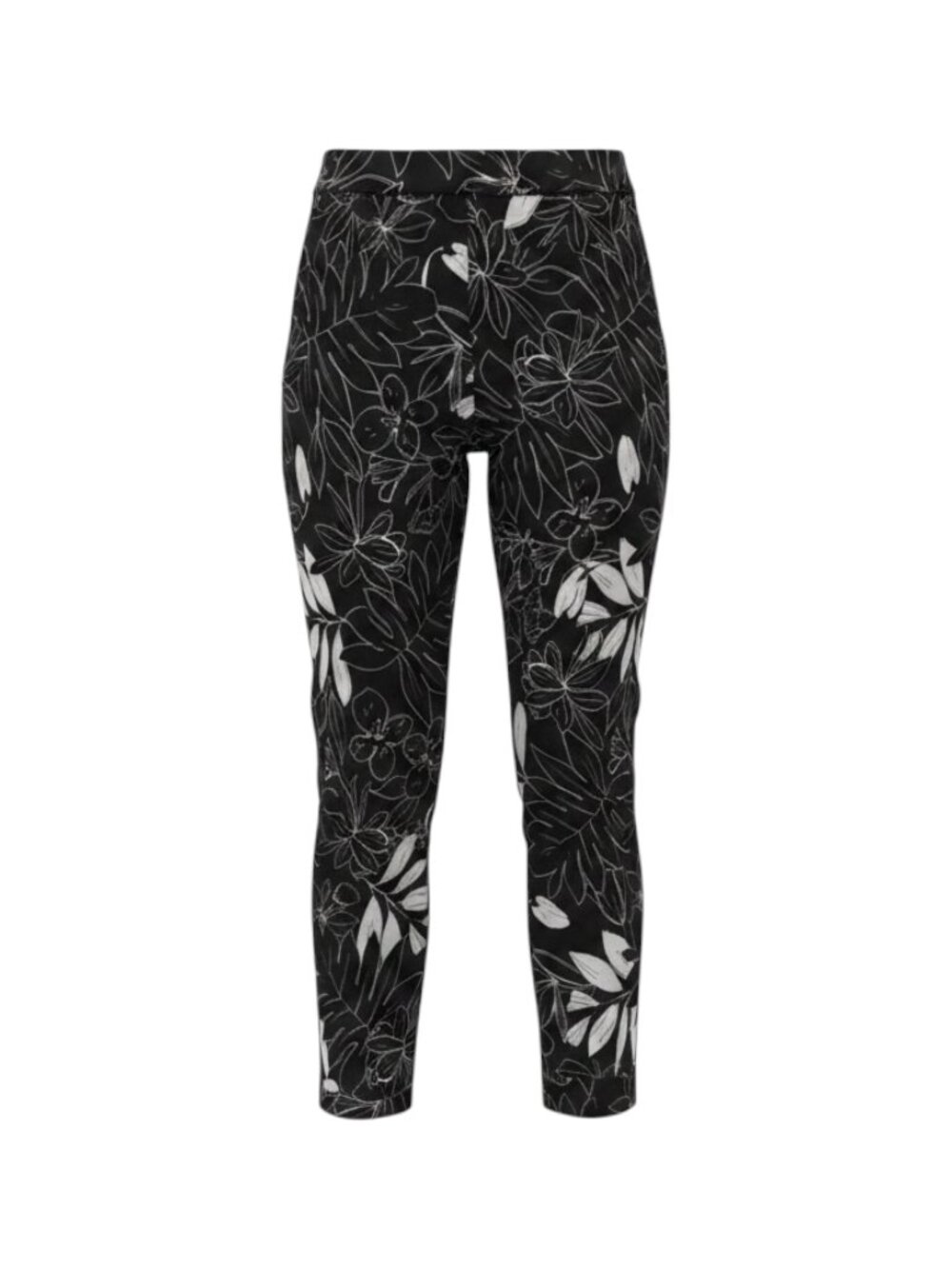 Tribal Black White Floral Capri Pants Size 6 Black/White - Picture 2 of 12